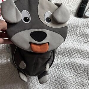 NWOTAdorable Gray and Orange kids Dog Backpack